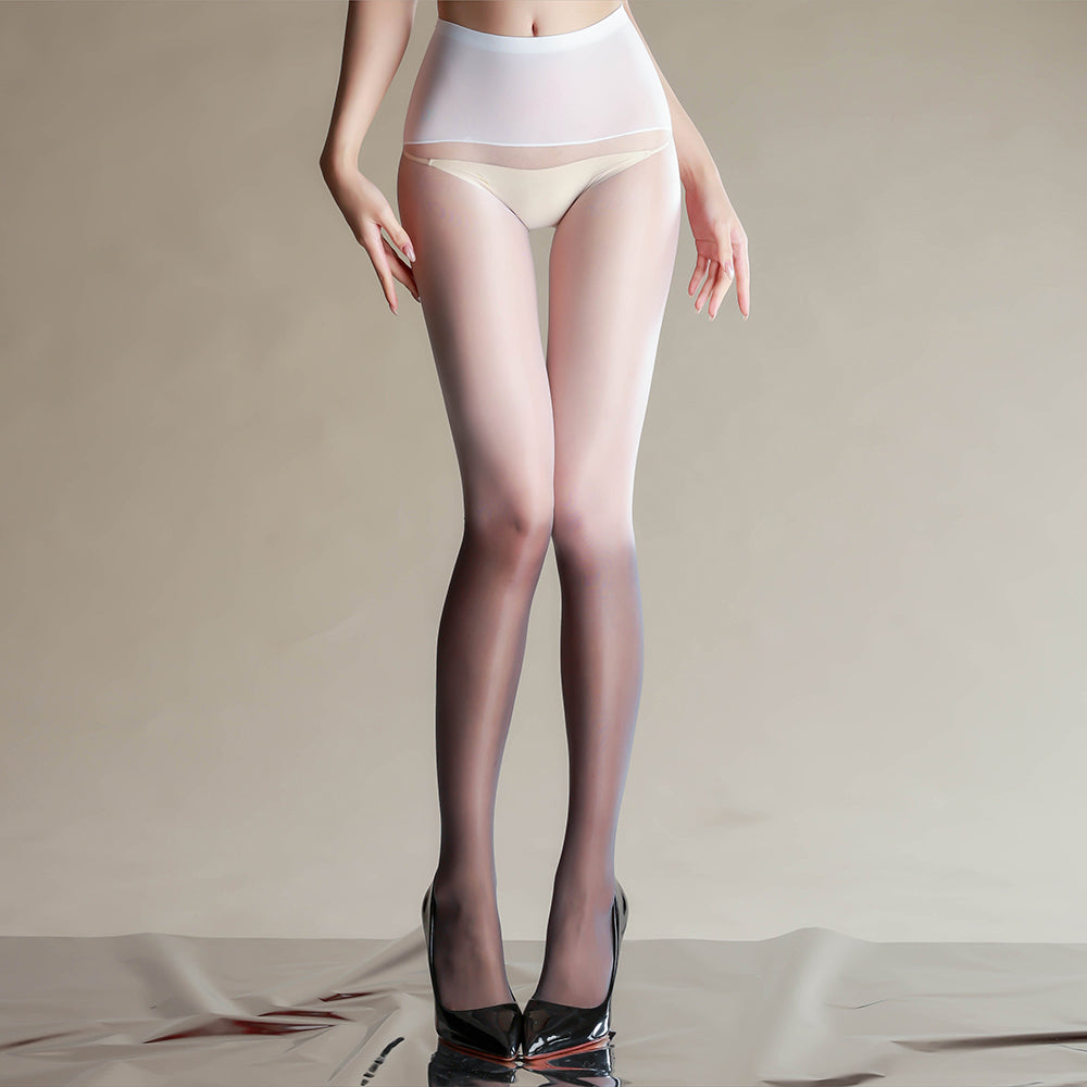 Luminous Glow 3D Two-Tone Gradient Stockings, Blended Shade with Aurora Glossy Finish