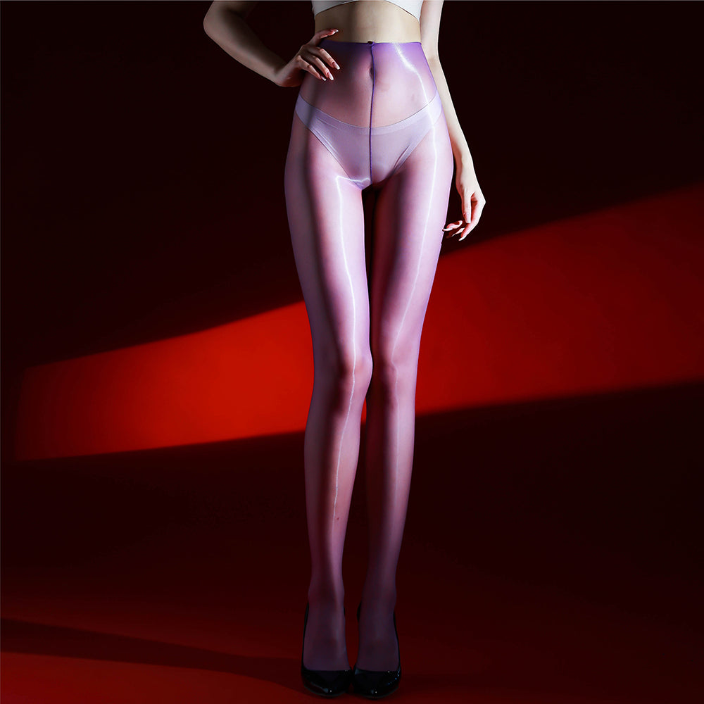 912 needle pantyhose, jelly texture, open crotch, glossy, ultra thin, sexy hosiery, black pantyhose