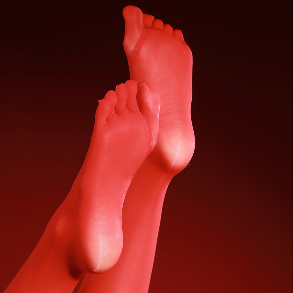 Five-toe Oil Sheen Glossy Socks Silky Sexy Mid Calf Thigh High Short Hosiery